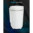thumbnail image 5 of Muhub 7.7lbs Mini Portable Washing Machine,with Spiner Basket,Timer Control and Drain Hose,White, 5 of 9