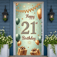 thumbnail image 6 of Decorated Happy 21st Birthday Banner Gold Star 21st Birthday Display Sparkling Design Gift Box Birthday Backdrop for 21st Birthday Party Adult Celebration Indoor Party, 6 of 9