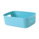 thumbnail image 1 of Caja de almacenamiento de escritorio, contenedor con asa, contenedor de almacenamiento, organizador de cosméticos apilable, cesta de almacenamiento de Verde claro, 1 of 6