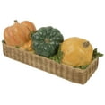 thumbnail image 5 of Northlight Faux Rattan Basket with Pumpkins Thanksgiving Decoration - 15", 5 of 5