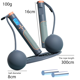 thumbnail image 2 of Cuerda para saltar con contador, cuerda para saltar ponderada para fitness, longitud inalámbrica ajustable con calorías MFZFUKR CPB-DE-SSW930-2, 2 of 5