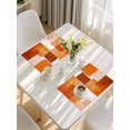 thumbnail image 5 of Burnt Orange Geometric Placemats Set of 6, Watercolor Ombre Modern Abstract Art Placemats for Dining Table, Place Mats for Kitchen Tabletop, Waterproof Wipeable Dining Table Mats Set, 5 of 9