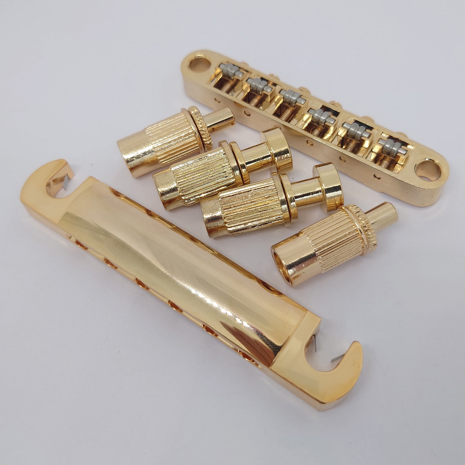 Guitar Tune-o-matic Roller Saddle Bridge Tailpiece Set Gold for ABR LP SG EPi Electric Guitars Replacement Parts