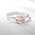 thumbnail image 2 of JeenMata Anillo de Compromiso Solitario de Turmalina Rosa de Corte Ovalado de 1,25 Quilates Piedra Natal de Octubre, en Oro Blanco de 18 K sobre Plata, 2 of 6