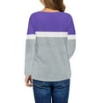 thumbnail image 2 of Langwyqu Girls Casual Long Sleeve T Shirts Children Color Block Stripe Tee Size 4-15 Years, 2 of 5