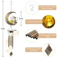 thumbnail image 2 of Moon Fairy Wind Chimes, Outdoor Crackle Glass Ball Solar Wind Chimes Lights, Memorial Sympathy Gifts for Women Garden Decor, 2 of 8