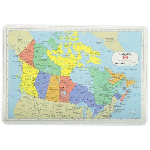 Painless Learning Canada Map Mantel Individual 12 X 17 1/2 Pulgadas