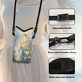 thumbnail image 5 of SEANATIVE Cellphone Purse Bag with Adjustable Strap Water-Resistant Shockproof Crossbody Mini Shoulder Handbags Portable Phone Sleeve Case 8 x 4 inch, Dragonfly Daisy Oil Painting Print, 5 of 7