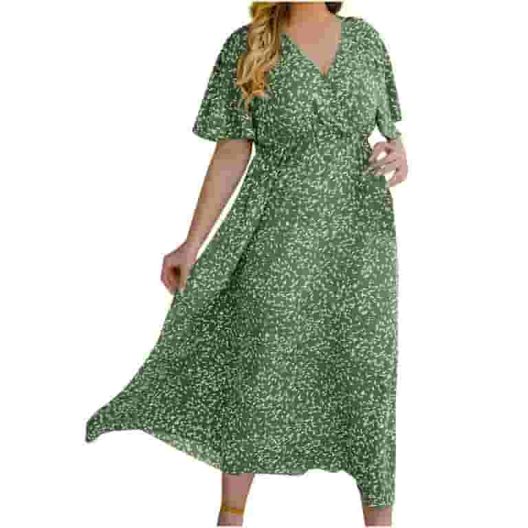 Zpanxa Women's Plus Size Summer Dresses, Sexy V Neck Short Zpanxa Women's Plus Size Summer Dresses, Sexy V Neck Short