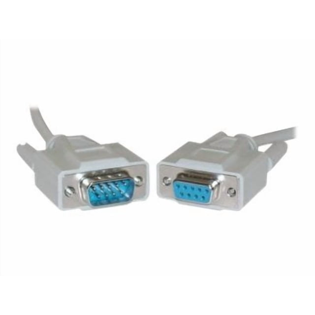 CableWholesale.com - Serial cable - DB-9 (M) to DB-9 (F) - 100 ft - molded, thumbscrews - beige