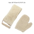 thumbnail image 3 of Injueey Guantes de , traje de ducha, Sisal, cáñamo, bandas clásicas para el cabello, herramientas de limpieza, barra trasera , masaje de Juegos de accesorios de baño, 3 of 6