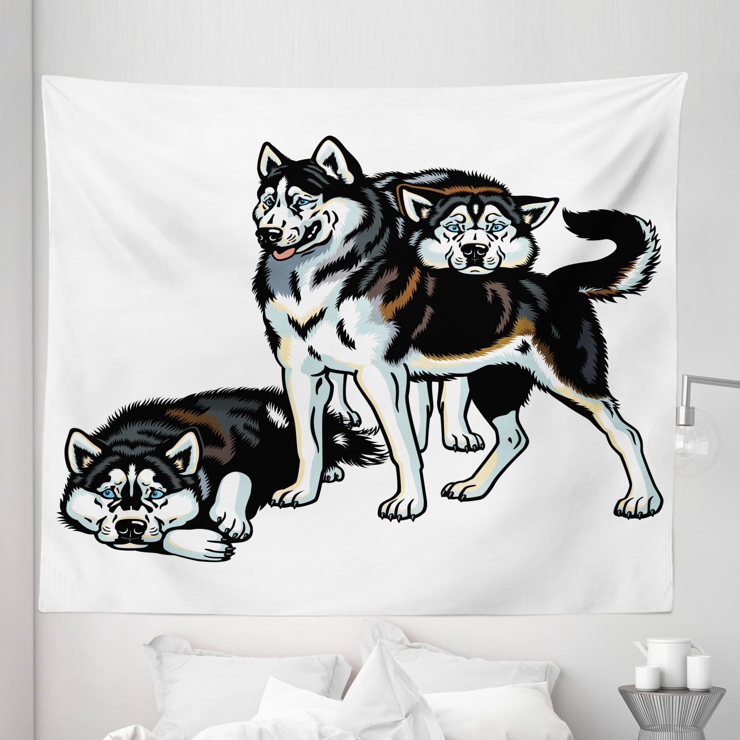 Husky Tapestry, Alaska Dog Breed Canine Domestic Animal Siberian ...