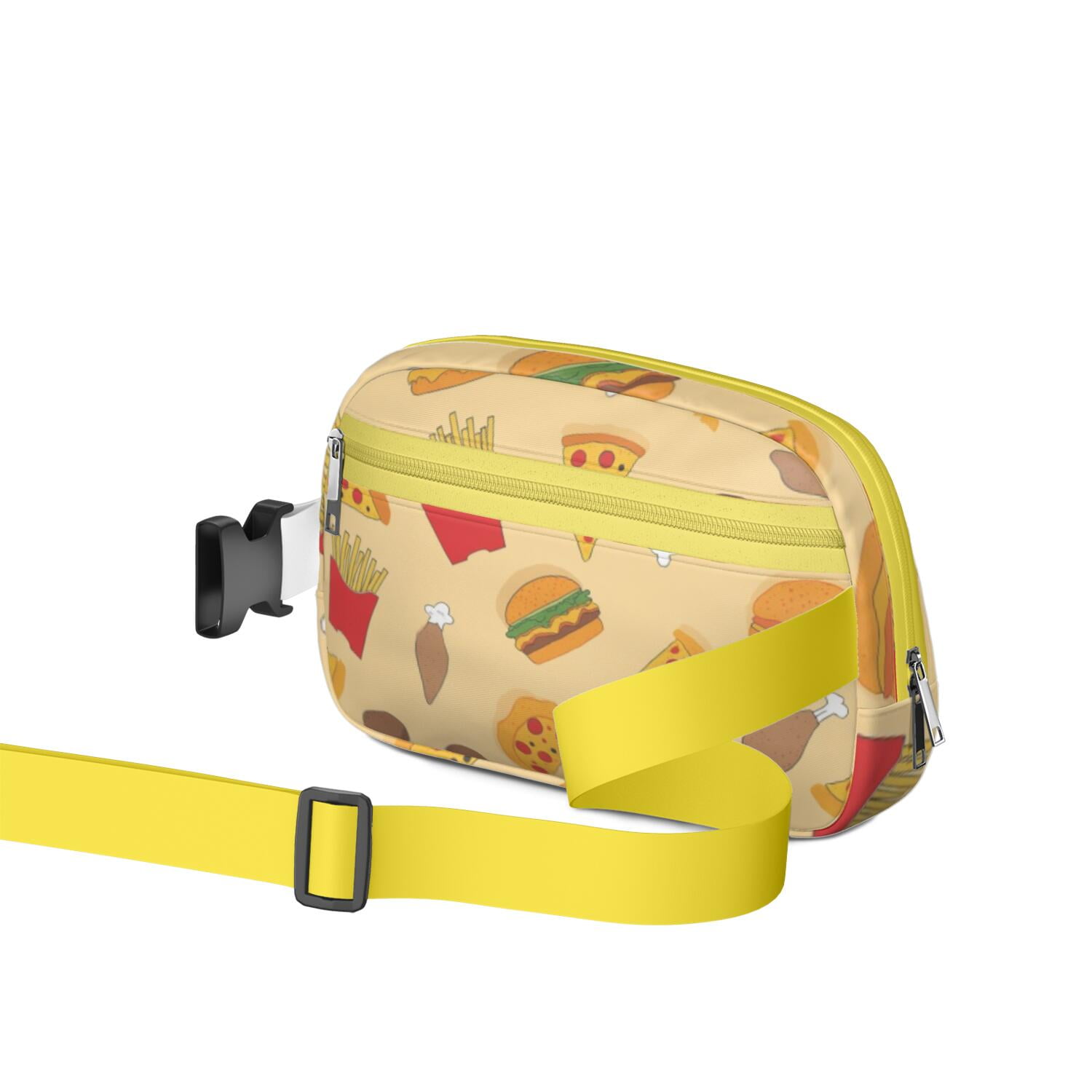 Cross Body Bag for Men&Women Hands Free Running Belt for Jogging with Adjustable Strap for Outdoors Workout Traveling Pizza Sporty Waist Pack