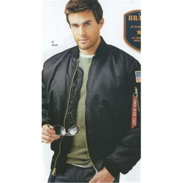 Burks Bay NY600-4XL Mens MA-1 Nylon Flight Jacket - Extra Large