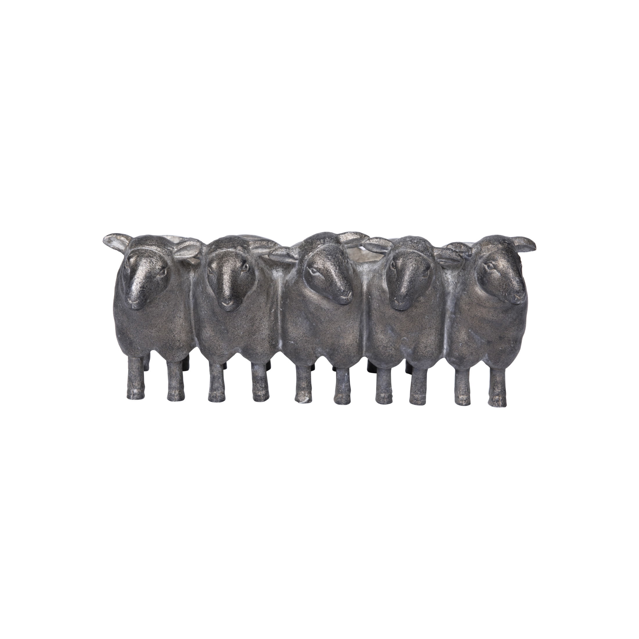 Creative Co-Op Resin Sheep Planter with Distressed Finish, Iron