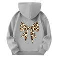 thumbnail image 4 of successthop Graphic Hoodies Toddler Girls Boys Long Sleeve Hooded with Pockets Bow Printed Casual Blouse Sizes 3-13, 4 of 4