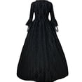 thumbnail image 4 of FEIFLY Elegant Gothic Lace Dresses For Stage Performance Formal Events And Reenactments Solid Color Festival Clothing, 4 of 5