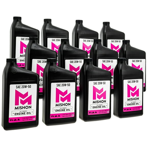 Mishon Engine Oil 20W-50 Full Synthetic Motorcycle Quart 12 Pack 519-COI2232L