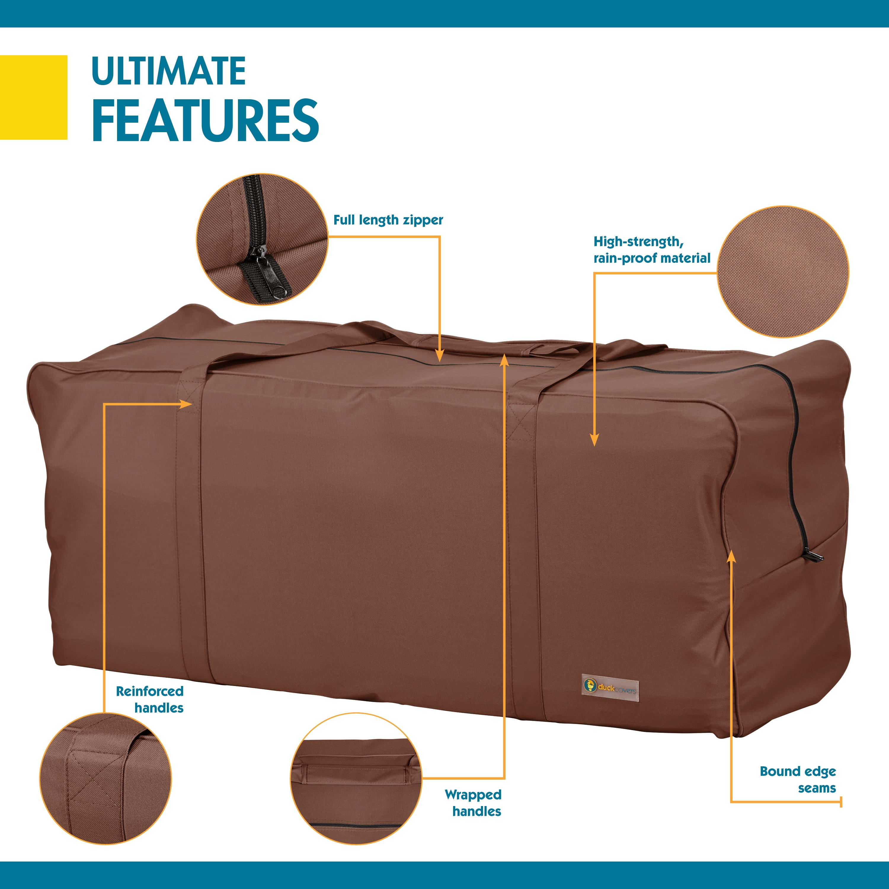 Duck Covers Patio Cushion Storage Bag - Thumbnail 4