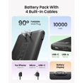 thumbnail image 2 of Cargador portátil Coowisty de 10000 mAh con enchufe de pared y cables, 2 of 8