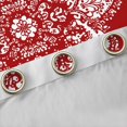 thumbnail image 4 of Manfei bohemian Flowers Curtains Pack of 2 (42x84 Each),Victorian Baroque Damask Curtains Blackout,Red White Bedroom Curtains For Girls Kids,Luxury Bedroom Decor, 4 of 6