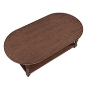 My Texas House Oval Coffee Table, Warm Brown