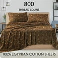 thumbnail image 2 of ABORN 800-Thread-Count, 100% Egyptian Cotton, 6 PC King Leopard Print 18" Deep Pockets, 2 of 8