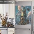 thumbnail image 6 of IAUYY Magnetic decorative sticker - 23x26 Inch PVC Refrigerator Decorative Cover, Removable DIY Art for Kitchen Appliances Fantasy Architecture, 6 of 6