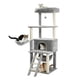 thumbnail image 2 of Cat Toy Scratching Wood Climbing Tree with Bowl Cat Scratching Post Toy Climbing Frame Cat Furniture Pole Gym Condo ShopWise Round, 2 of 15