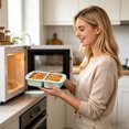 thumbnail image 4 of BotaniNest Silicone Freezer Tray With Lid 2 Compartment Food Storage Container Freezer Tray For Ice Cubes Baby Food Meal Prep Microwave & Dishwasher, 4 of 5