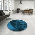 thumbnail image 4 of Ahgly Company Machine Washable Indoor Rectangle Transitional Deep-Sea Blue Area Rugs, 2' x 4', 4 of 7