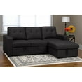 thumbnail image 4 of Sectional with Pull Out Bed & Reversible Storage Chaise, Grey, 4 of 5