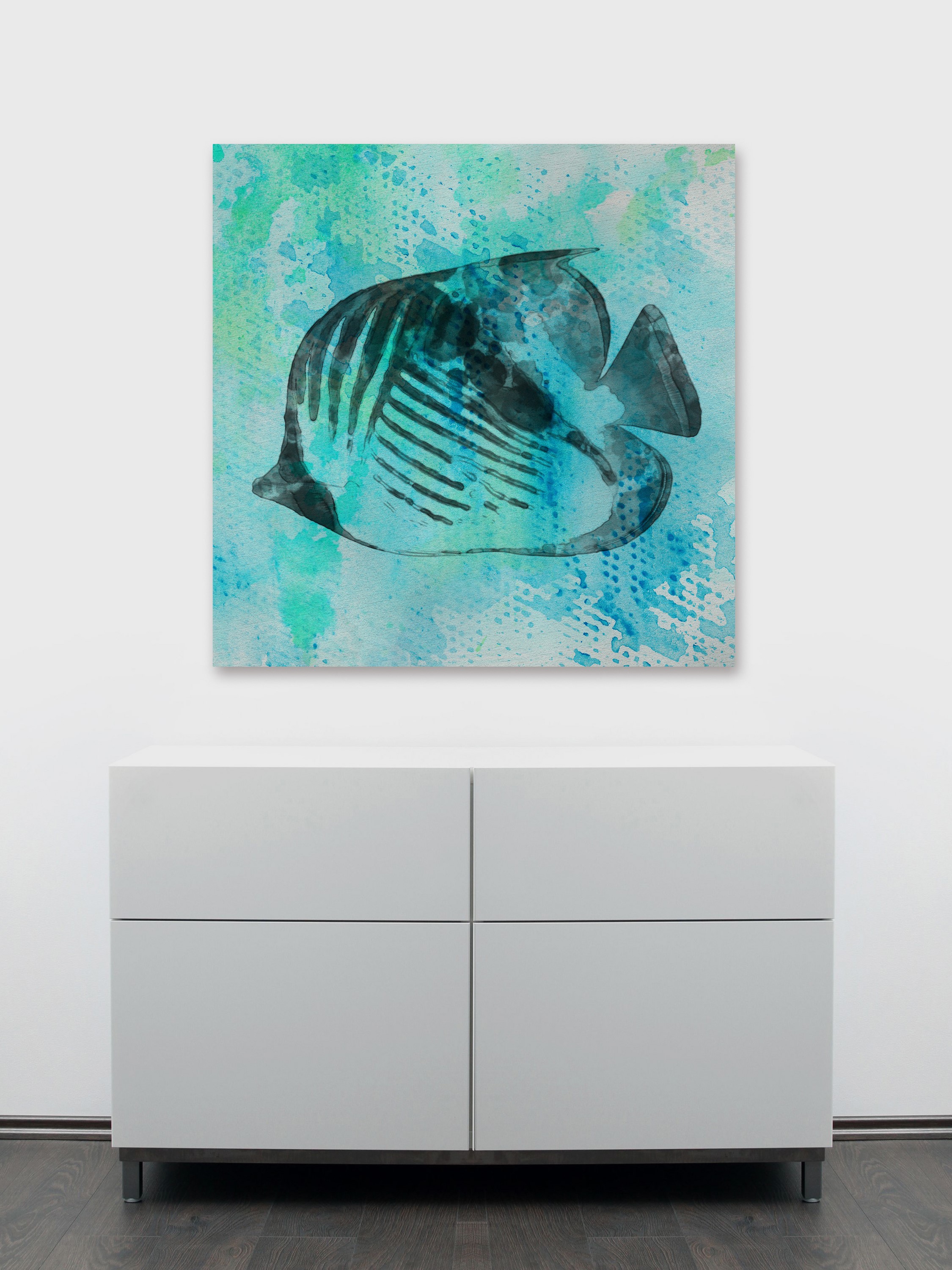 "The Blue Empire" Painting Print on Wrapped Canvas