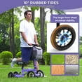 thumbnail image 4 of COSYWILL All Terrain Knee Scooter,Knee Walker Scooter for Foot Injuries,Adults Roller Scooter for with 10“ TPU Wheel,Compact Crutches Alternative,Purple, 4 of 9