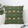 thumbnail image 6 of YFYANG Square Decorative Throw Pillow Case (Without Pillow Insert), Green Floral Line Pattern Bedroom Sofa Car Cushion Cover, 18"x18", 6 of 9