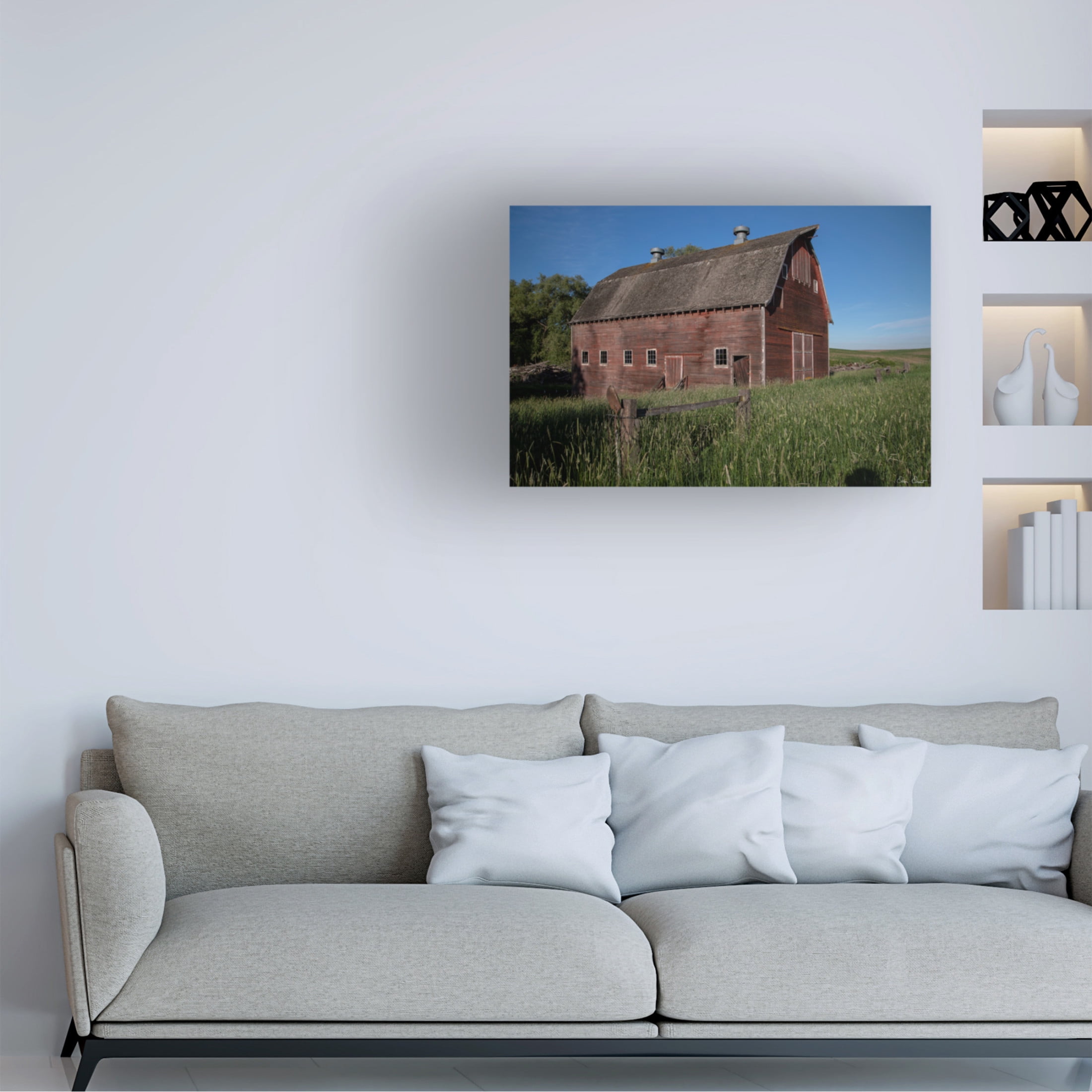 Trademark Fine Art David Drost  Rustic Palouse Barn II Canvas Wall Art