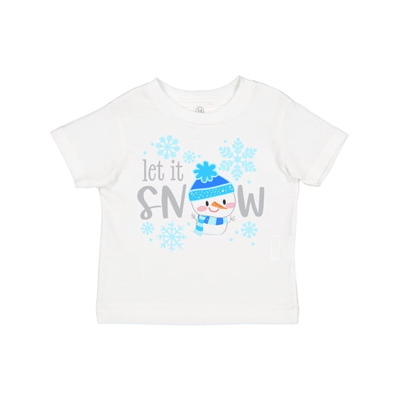 Inktastic Let It Snow Cute Snowman in Hat and Scarf Boys or Girls Toddler T-Shirt