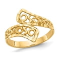 thumbnail image 1 of 14K Yellow Gold By-Pass Lace Diamond-Cut Ring, 1 of 5