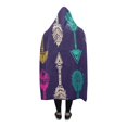 thumbnail image 3 of HATIART Hooded Blanket Arrows Wearable Blanket 56x80 Inch Comfotable Hooded Throw Wrap, 3 of 3