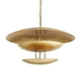 thumbnail image 2 of Eight Light Brass Ceiling Flush Mount Pendant Light Fixture. Mid Century Style Ceiling Chandelier, 2 of 4