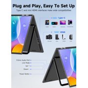 UPERFECT 23.8 100Hz Portable Dual Monitor, 1080P Laptop Screen Extender for Laptop, BE238CF