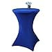thumbnail image 3 of Nappe Ronde Cocktail Spandex Élastique Extensible Couverture de Table Décorative 24 x 43 Pouces Bleu Royal, 3 of 4