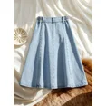 thumbnail image 2 of Skirt Light Wash A-Line Midi Skirt, 2 of 6