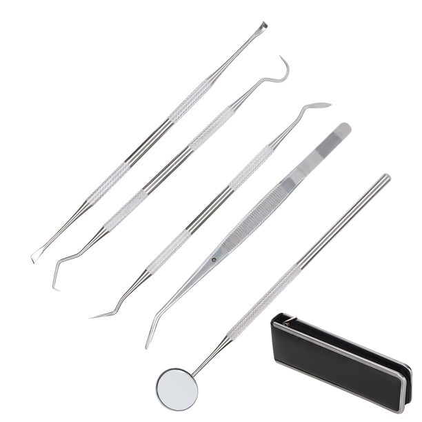 Herramientas Para Mascotas De Dentista, Acero Inoxidable Fácil De Usar, 5 Piezas, Herramientas De Limpieza Bucal Para Mascotas Que Ahorran Tiempo Para Limpieza De Dientes Para