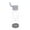 Gray, variant on Clear Water Bottle 12oz / 350ml Wide Mouth Glass Bottles with Strap, Lids for Juicing, Smoothies, Infused Water, Beverage Storage, Blue