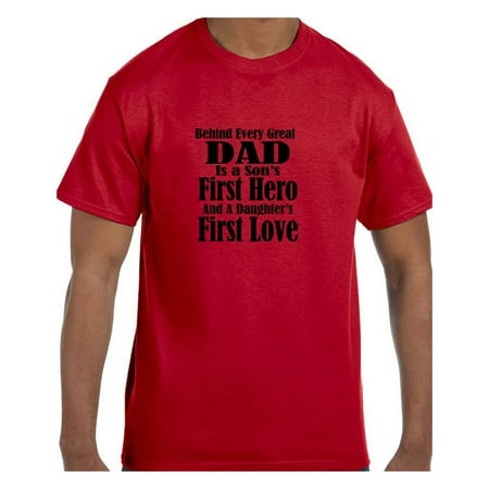 1st T-shirt - Funny Humor Tshirt Father's Day Dad First Hero First Love