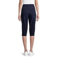 thumbnail image 5 of Time and Tru Women's Woven Pull-On Capri Pants, 5 of 6