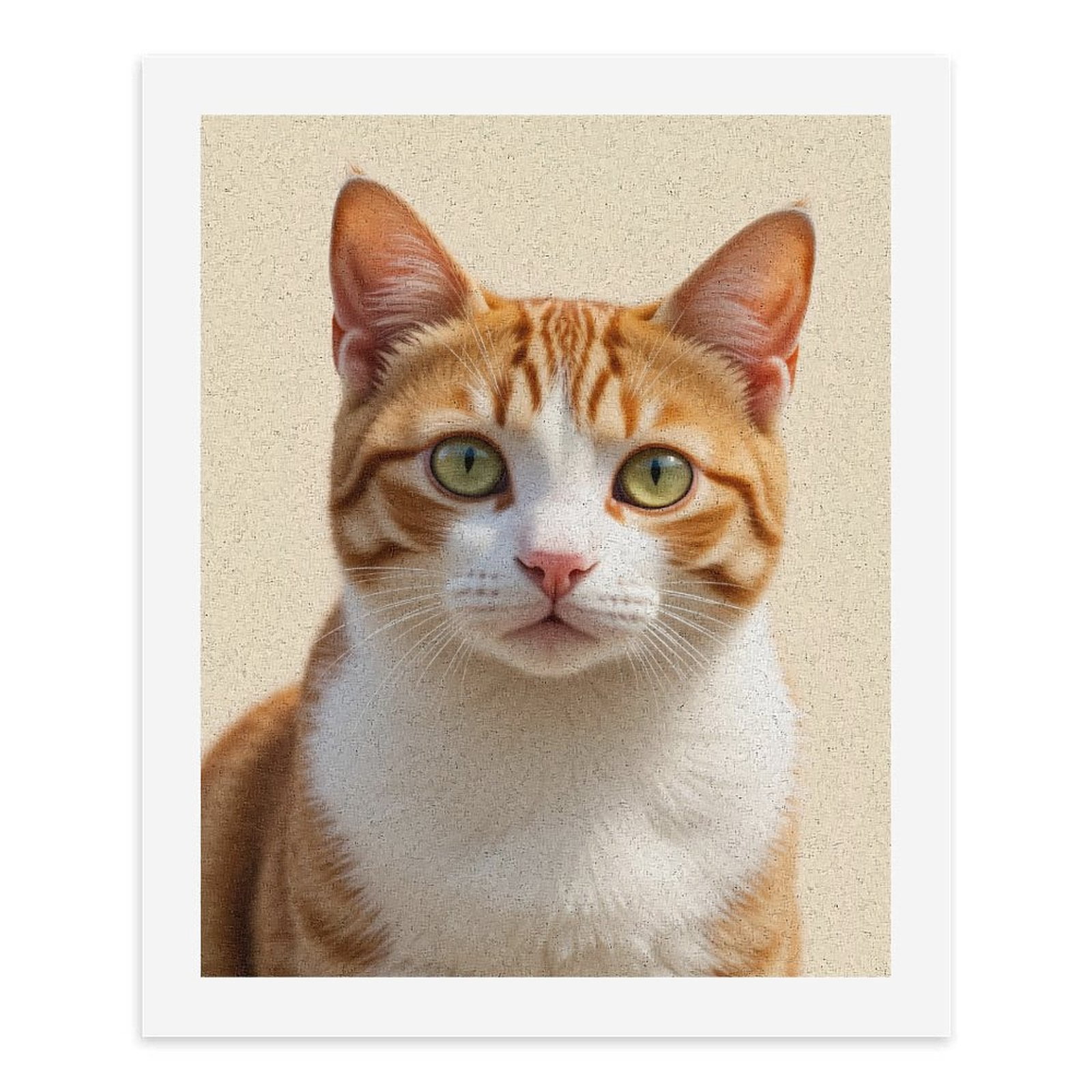 Paint By Numbers Kit for Adults Beginner - DIY Orange Tabby Cat Portrait Canvas Painting Kits for Adults, Frameless Paint By Number for Adults for Home Wall Decor 16x20 Inch