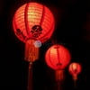 Fantado 12" Traditional Chinese New Year Paper Lantern String Light COMBO Kit (31 ft, EXPANDABLE, Black Cord) by PaperLanternStore