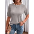 thumbnail image 3 of Top Dokotoo Summer Manga Corta para Mujer Gris Talla S, 3 of 6
